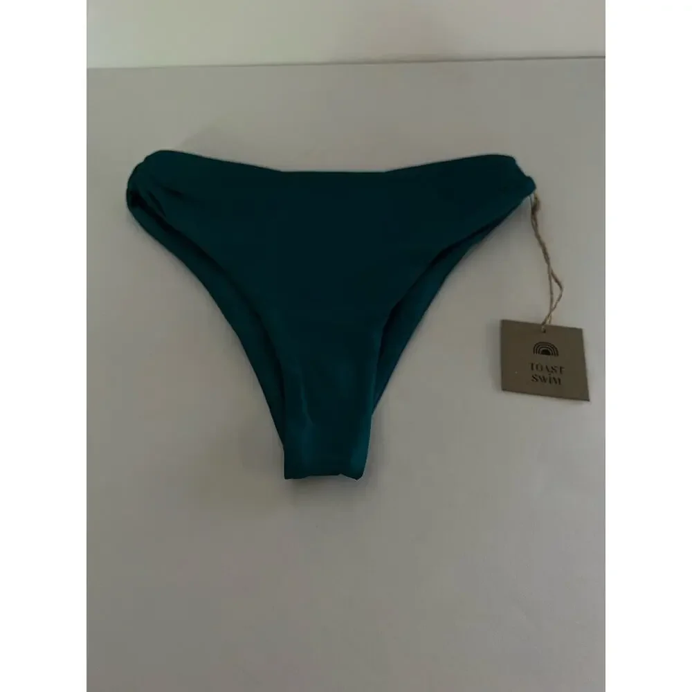 NWT Toast Swim Women's Signature Cinch- Bikini Bottom Deep Lake Size XS